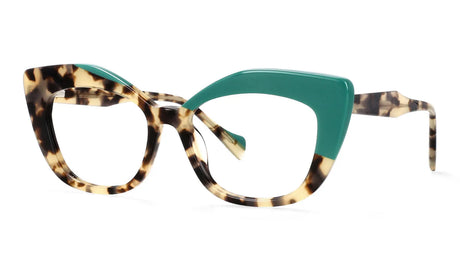 Leopard Oversized Women Eyewear cyan