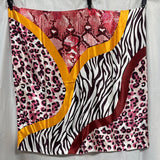 Leopard Print Silk Bandana Scarf
