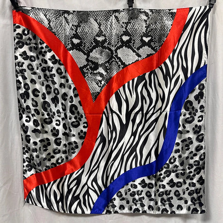 Leopard Print Silk Bandana Scarf
