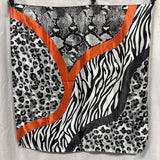 Leopard Print Silk Bandana Scarf