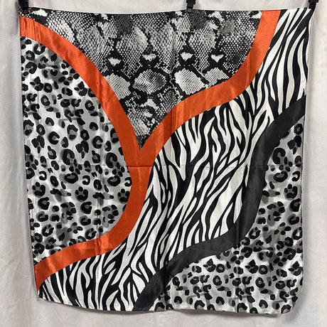 Leopard Print Silk Bandana Scarf