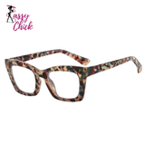 Leopard Tea Vision Care Eyeglasses Sassy Chick Logo