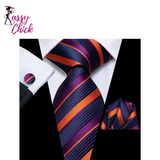 Light Color Striped Business Wedding Party Neckties Sassy Chick Logo