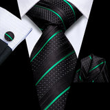 Black Green Tie