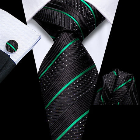 Black Green Tie