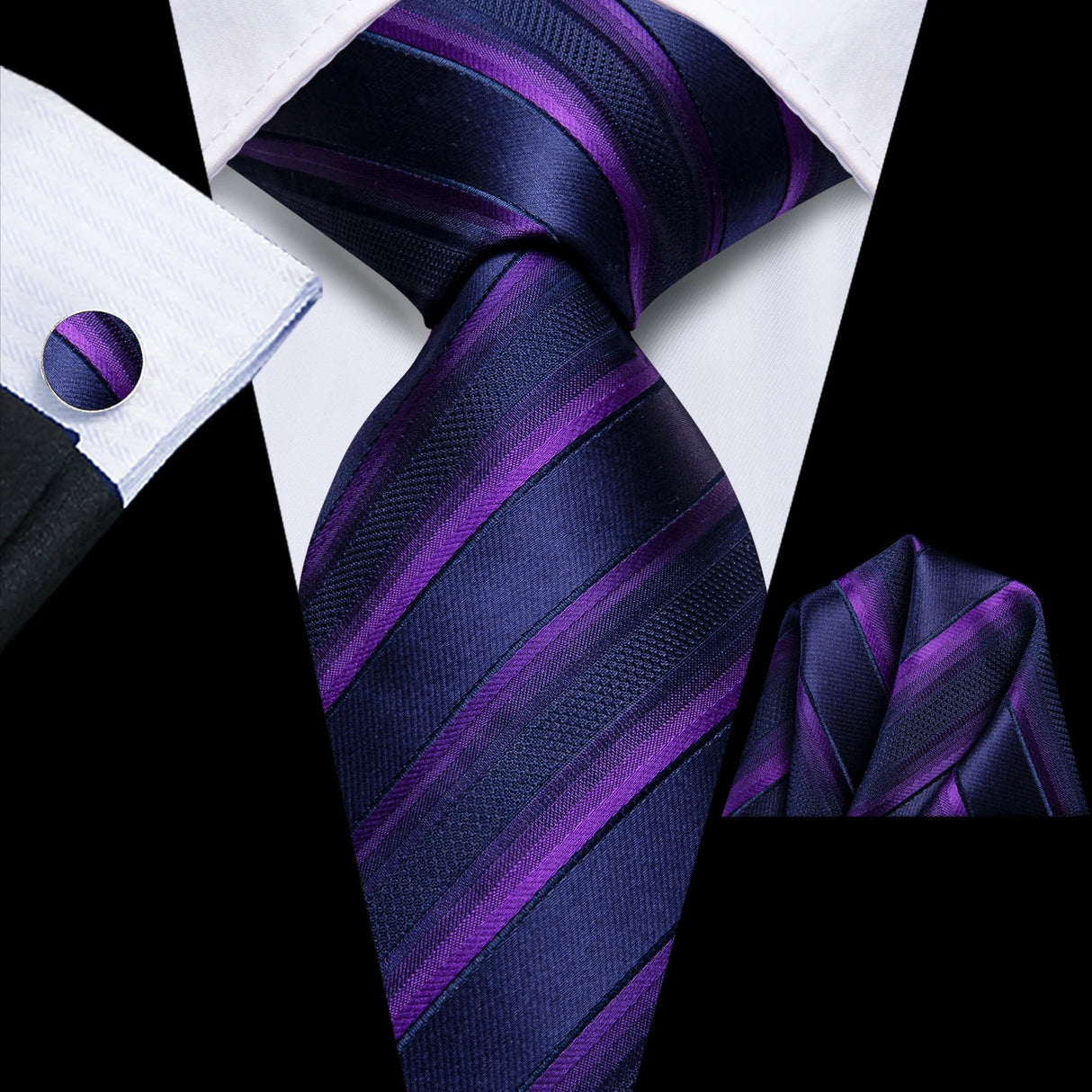 Black Purple Tie