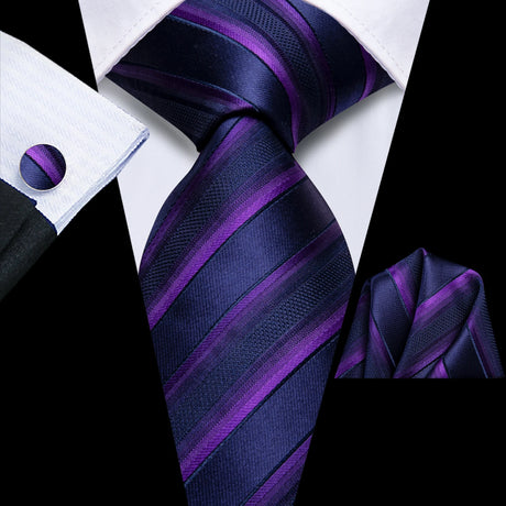 Black Purple Tie
