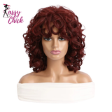 Light Gold Short Curly Synthetic Wig Sassy Chick Logo