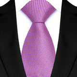 Light Purple Color Stripes Floral Jacquard Woven Necktie