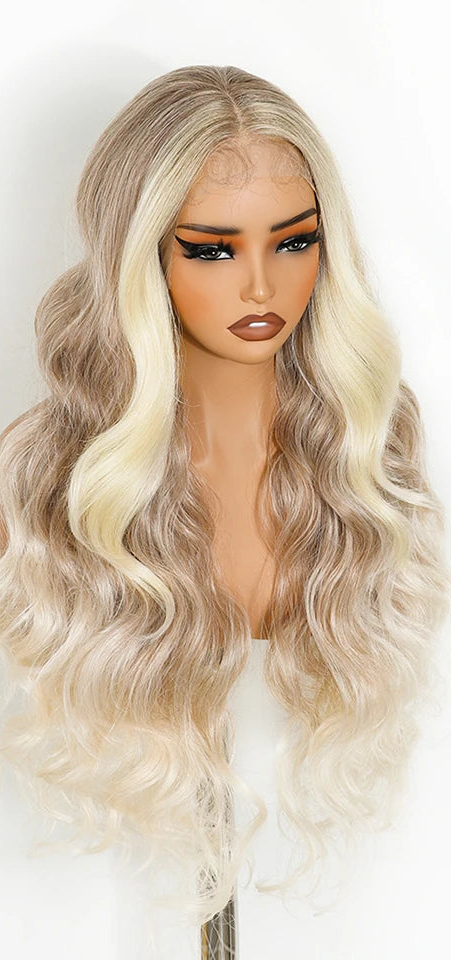 Long Body Wave 13x4 Synthetic Lace Frontal Wigs