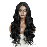 Black Long Body Wavy 30" Synthetic Lace Front Wigs
