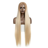 Blonde Long Cosplay Lace Wigs 38 Inch Synthetic Lace Front Wigs