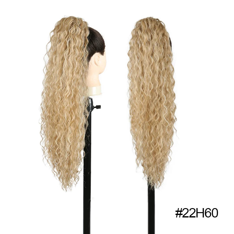 Long Curly Drawstring Ponytail Synthetic 
