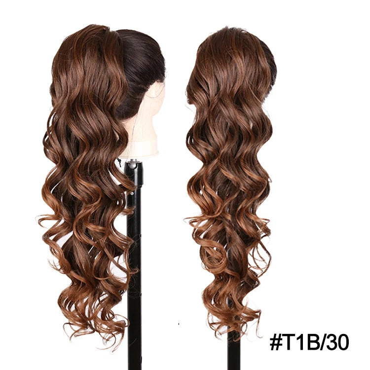 Long Curly Drawstring Ponytail Synthetic 