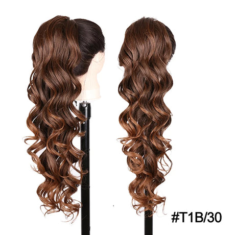 Long Curly Drawstring Ponytail Synthetic 