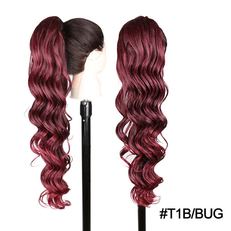 Long Curly Drawstring Ponytail Synthetic 