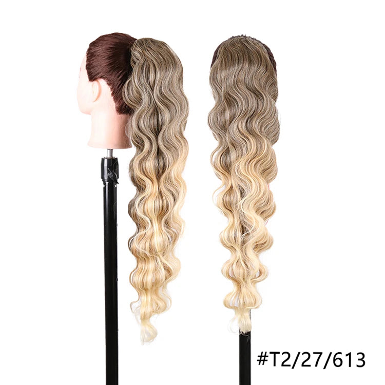 Long Curly Drawstring Ponytail Synthetic 