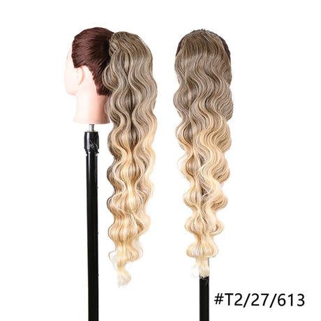 Long Curly Drawstring Ponytail Synthetic 