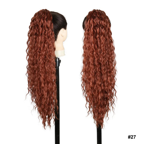 Long Curly Drawstring Ponytail Synthetic 