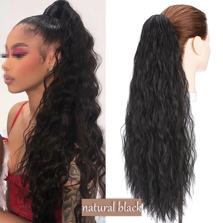 natural black ponytail extension 