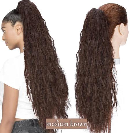 medium brown ponytail extension 