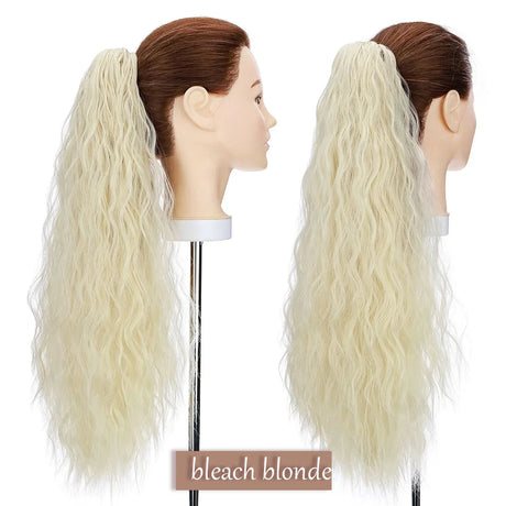 bleach blonde ponytail extension 