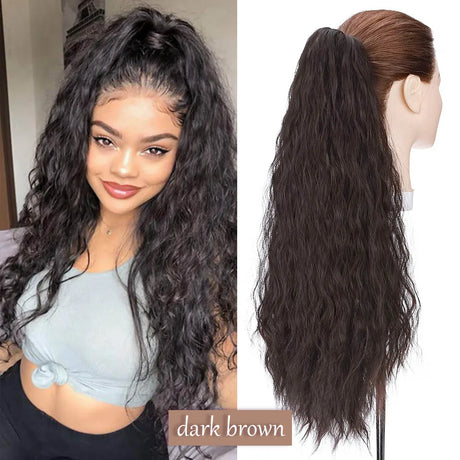 dark brown ponytail extension 