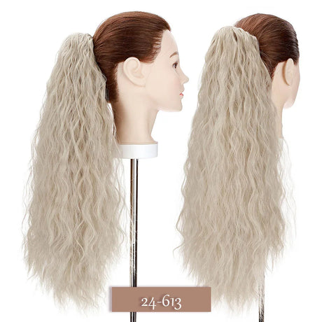 bleach blonde ponytail extension