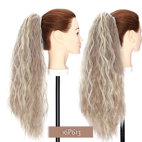 ash blonde ponytail extension