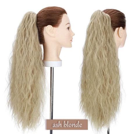 ash blonde ponytail extension 