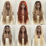 Collection of Long Deep Heat Resistant Synthetic Wavy Wigs