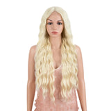 White Long Deep Wavy Synthetic Lace High Temperature Wigs