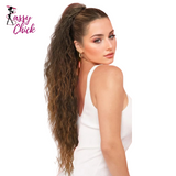 Long Ponytail Curly Wavy Drawstring Clip Sassy Chick Logo