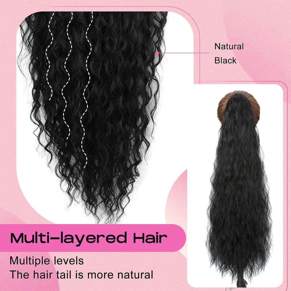 black multi-layered hair