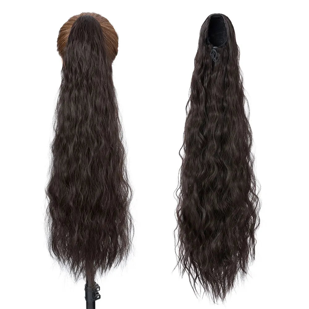 black ponytail curly hairpiece 