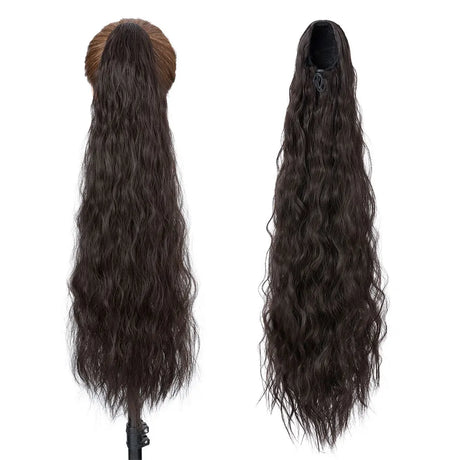 black ponytail curly hairpiece 