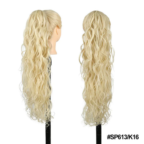 Long Straight Drawstring Ponytail Synthetic Hair Extensions