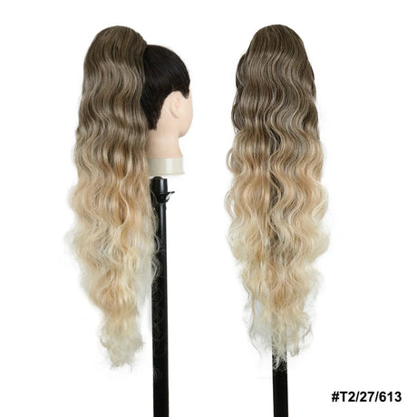 Long Straight Drawstring Ponytail Synthetic Hair Extensions