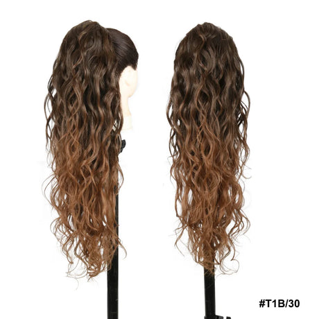 Long Straight Drawstring Ponytail Synthetic Hair Extensions