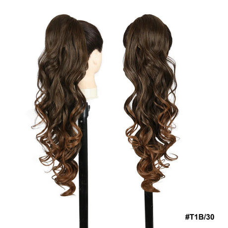 Long Straight Drawstring Ponytail Synthetic Hair Extensions