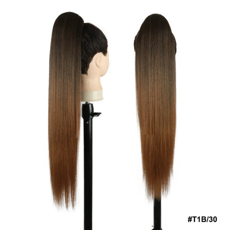 Long Straight Drawstring Ponytail Synthetic Hair Extensions