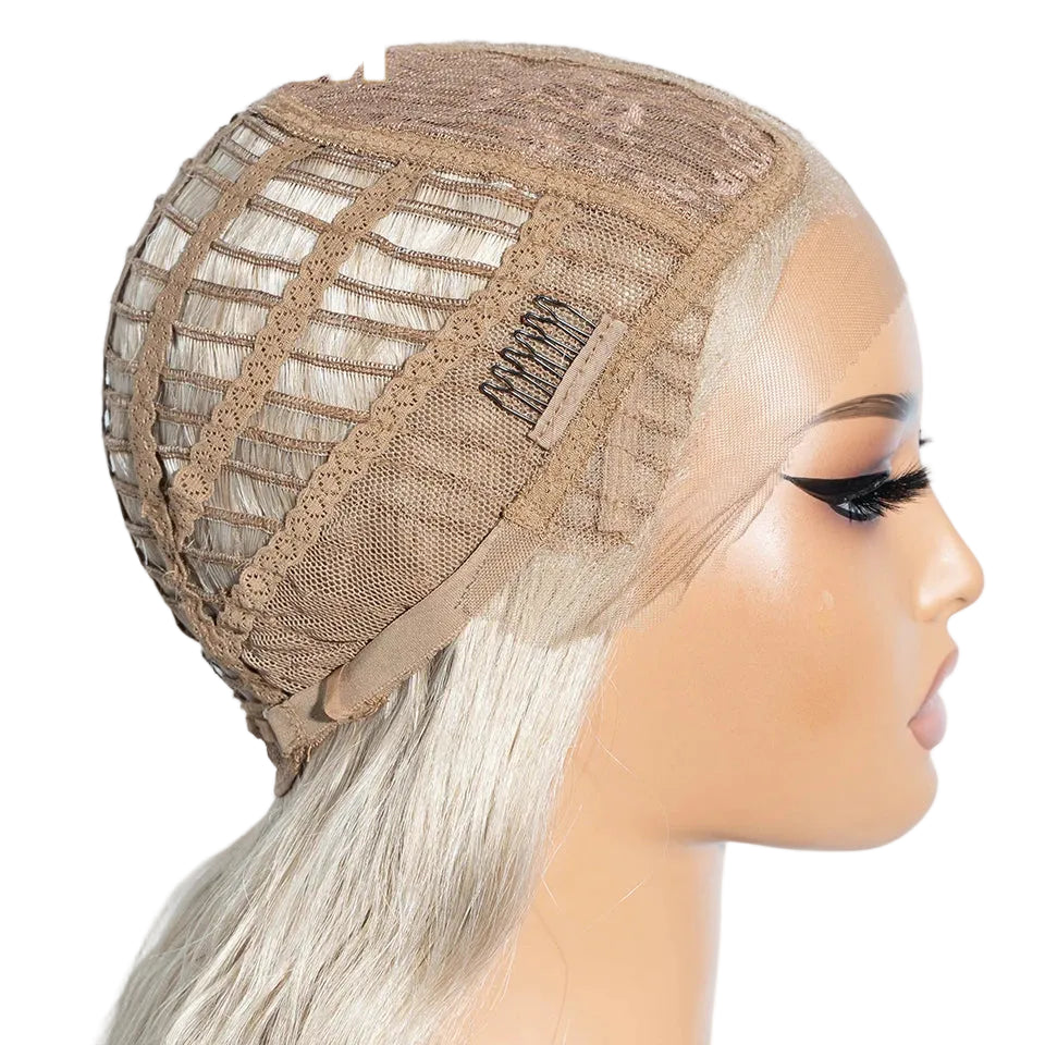 Cap Long Straight Synthetic Easy Wear Cosplay Wigs