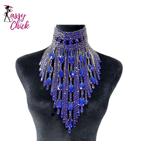 Long Tassel Choker Necklace Sassy Chick Logo