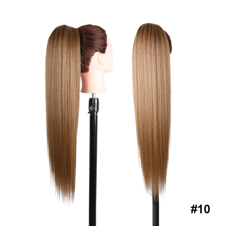 Long Wavy Braided Blonde Synthetic Ponytail