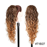 Long Wavy Braided Blonde Synthetic Ponytail