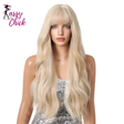 Long Wavy Ombre Blonde Synthetic Wig Sassy Chick Logo