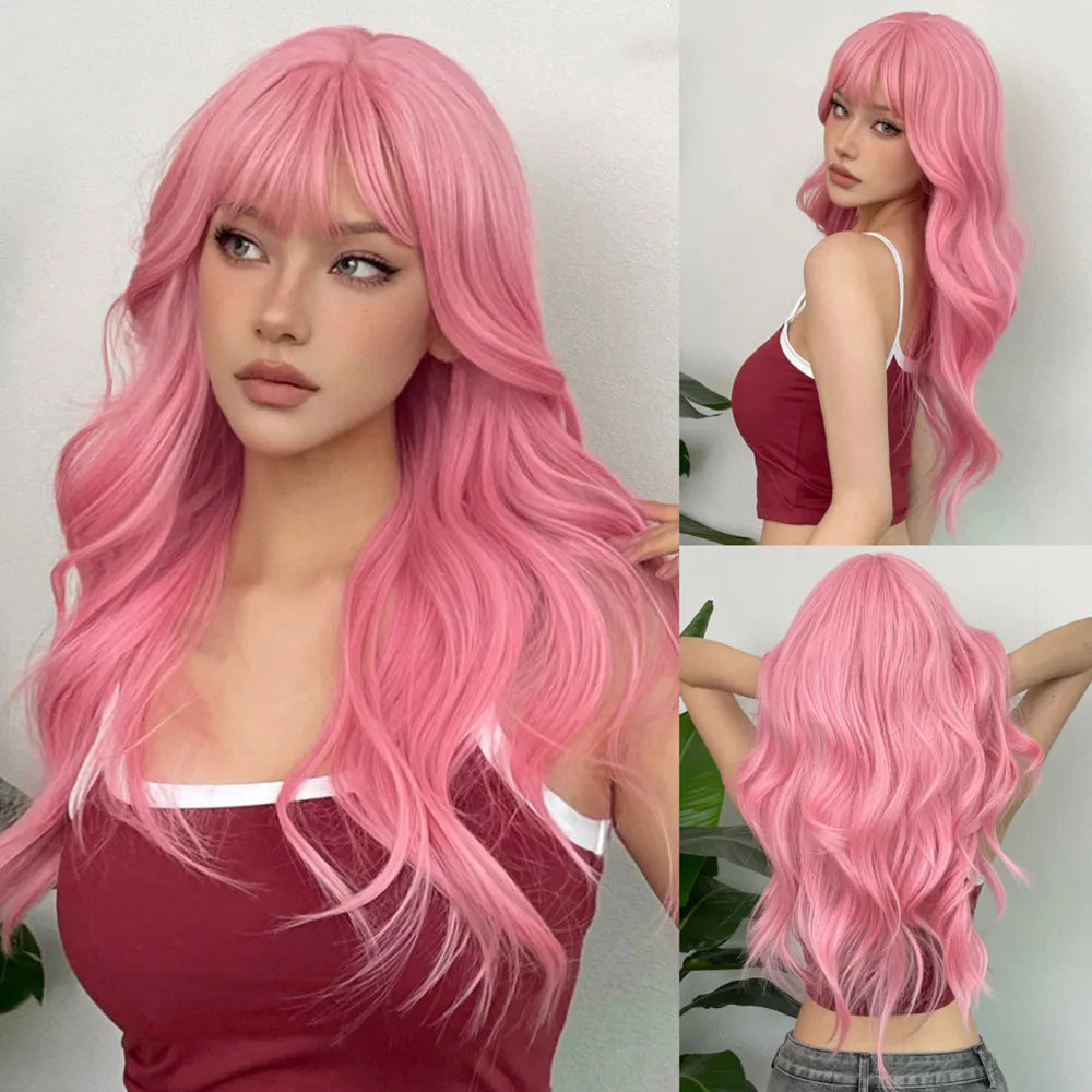 Long Wavy Ombre Blonde Synthetic Wig