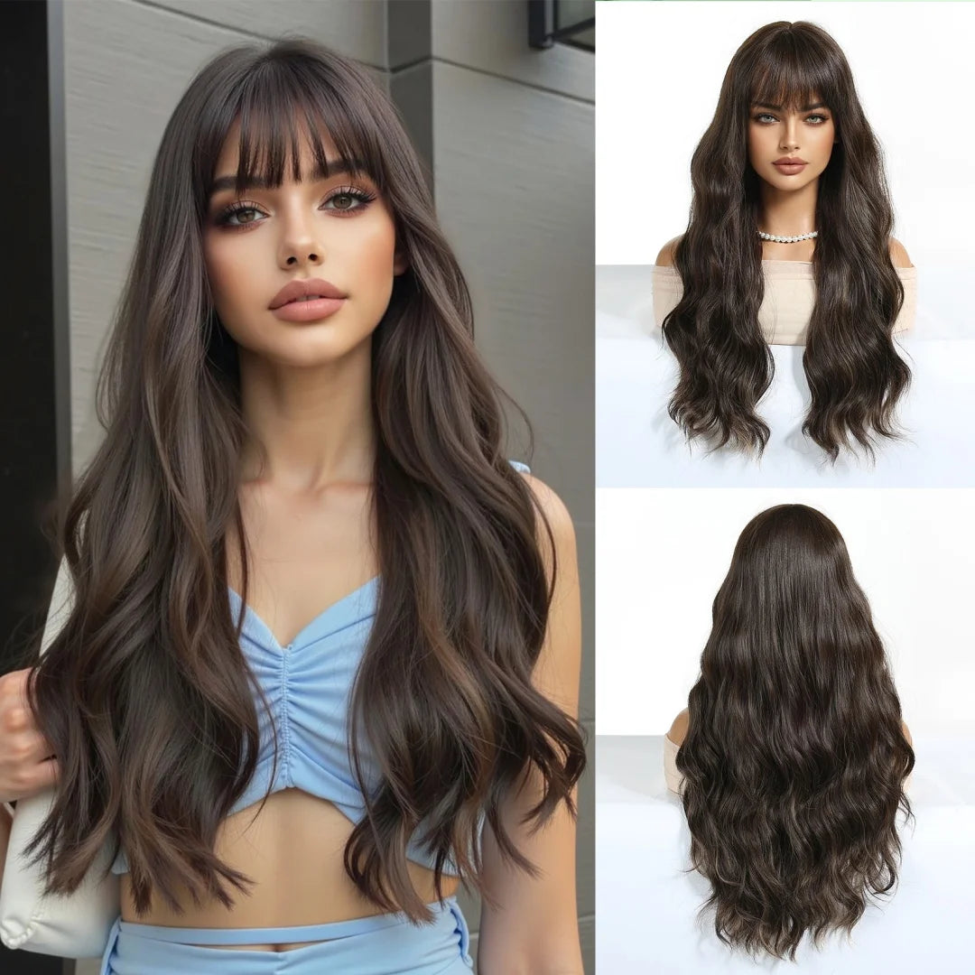 Long Wavy Ombre Blonde Synthetic Wig