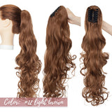 light brown wavy ponytail
