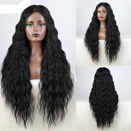 Long Wavy  Red / Ombre Wig black